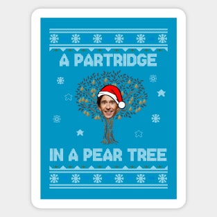 Alan Partridge In A Pear Tree Christmas Sticker